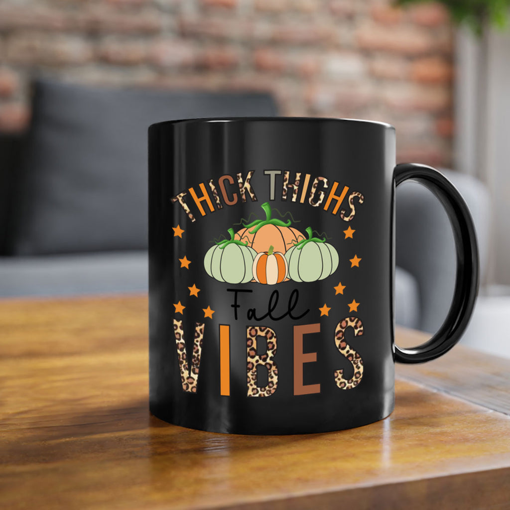 Thick Thighs Fall vibes 614#- fall-Mug / Coffee Cup