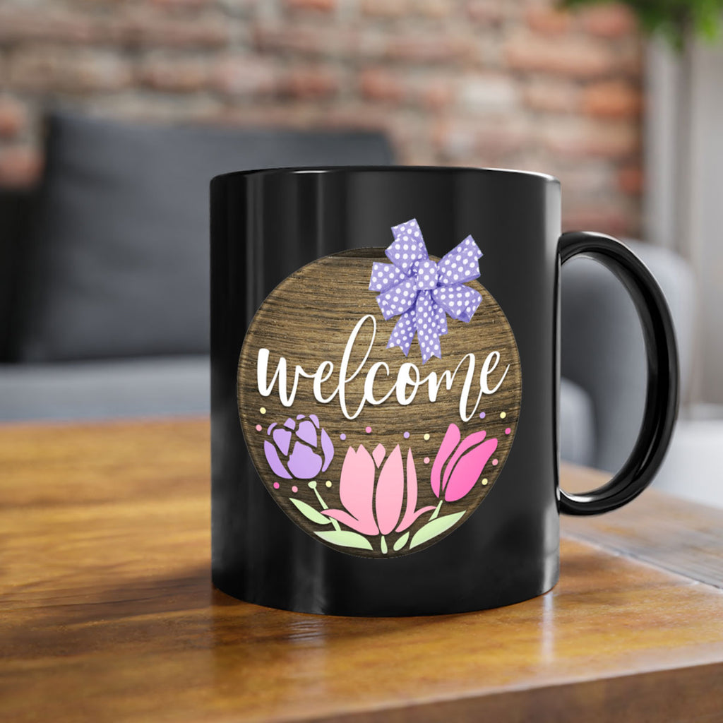 Welcome three flowers Mockup586#- spring-Mug / Coffee Cup