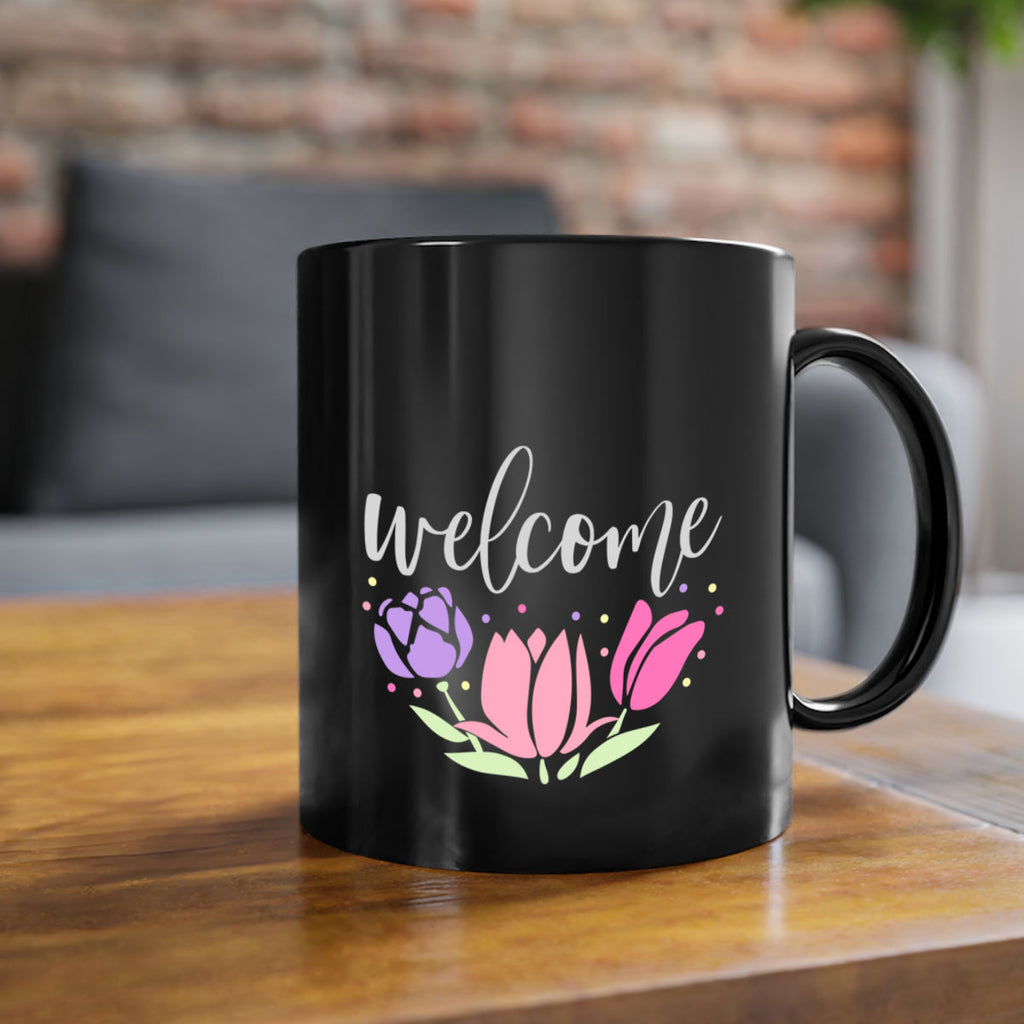 Welcome three flowers587#- spring-Mug / Coffee Cup