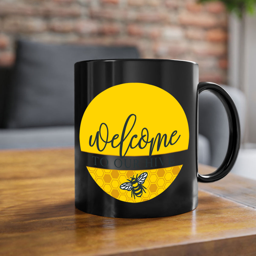 Welcome to our Hive complete yellow590#- spring-Mug / Coffee Cup