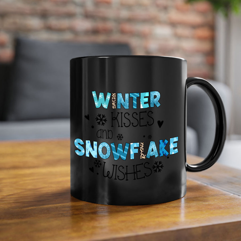 Winter kisses and snowflake wishes 571#- winter-Mug / Coffee Cup