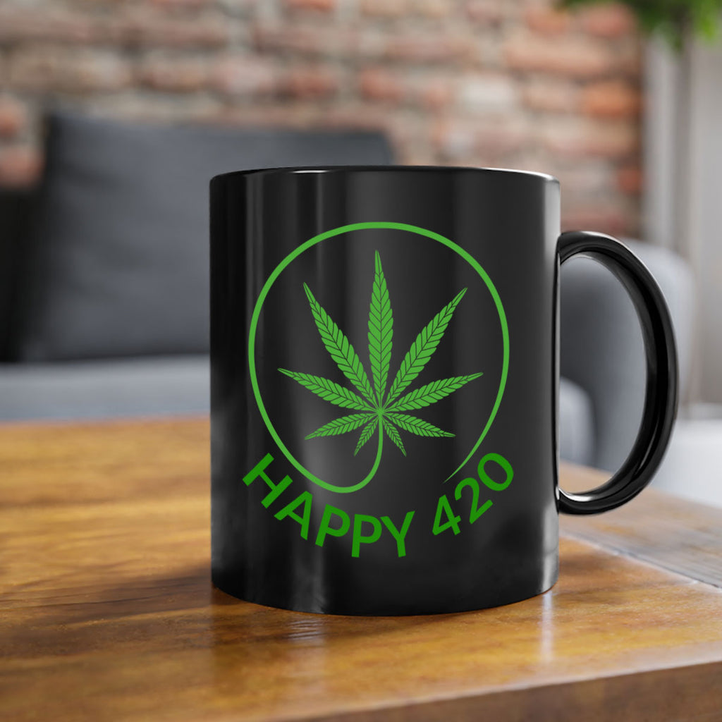 happy 420 100#- marijuana-Mug / Coffee Cup