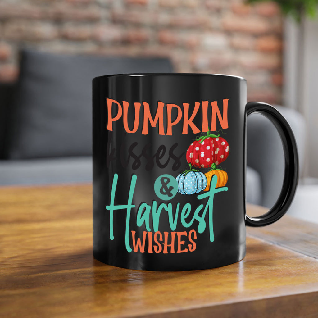 pumpkin kisses harvest wishes 526#- fall-Mug / Coffee Cup