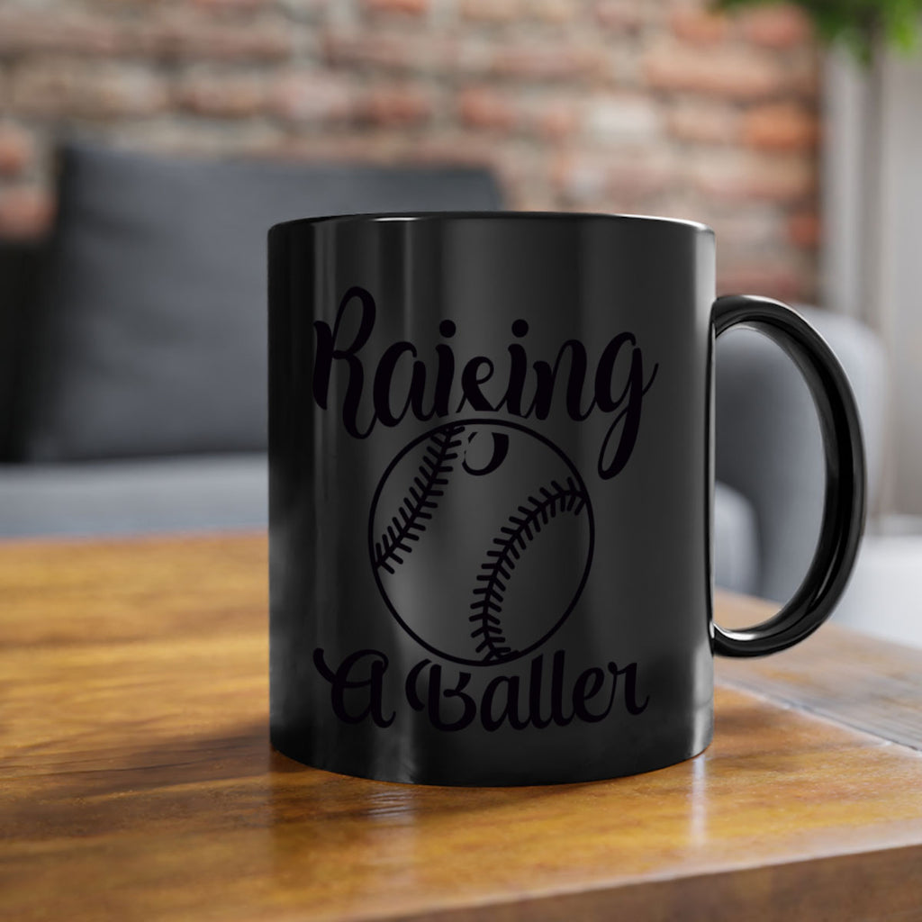 raising a baller 2277#- softball-Mug / Coffee Cup