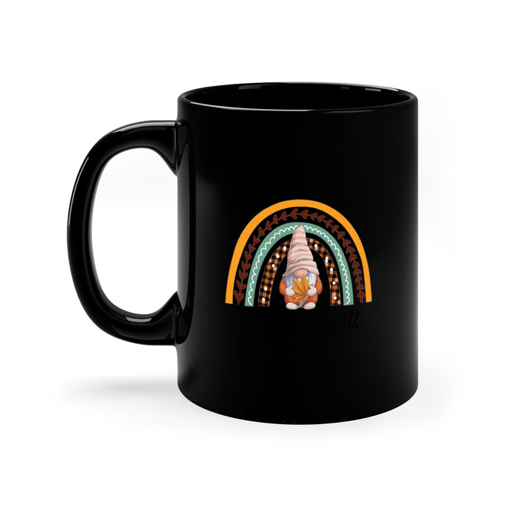 HappyFallYallGnomeRainbow 255#- fall-Mug / Coffee Cup