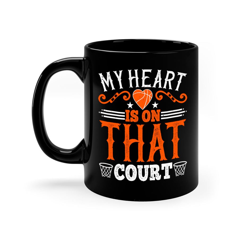 My heart is on that court 1827#- basketball-Mug / Coffee Cup