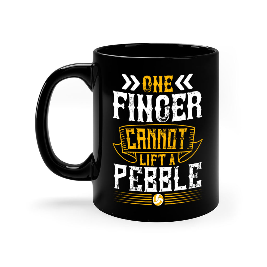 One finger cannot lift a pebble Style 611#- volleyball-Mug / Coffee Cup