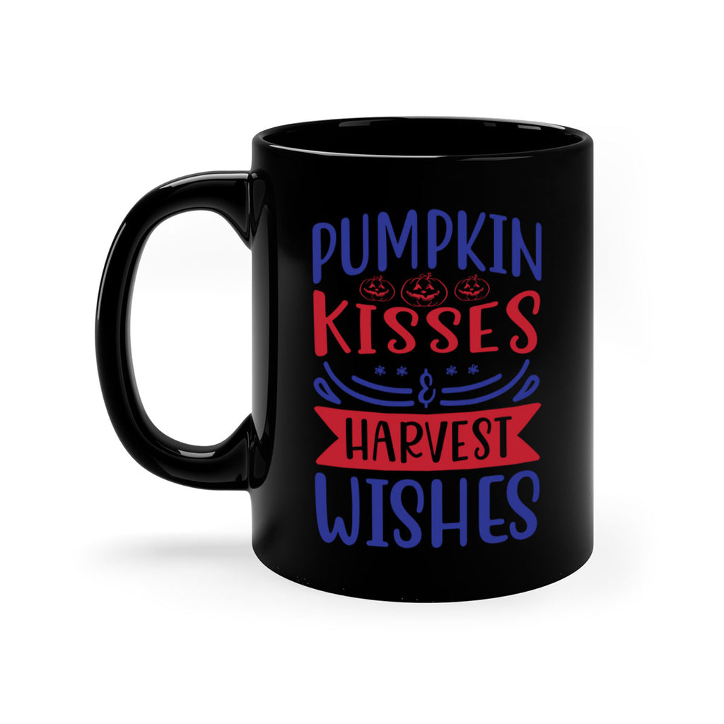 Pumpkin Kisses Harvest Wishes 522#- fall-Mug / Coffee Cup