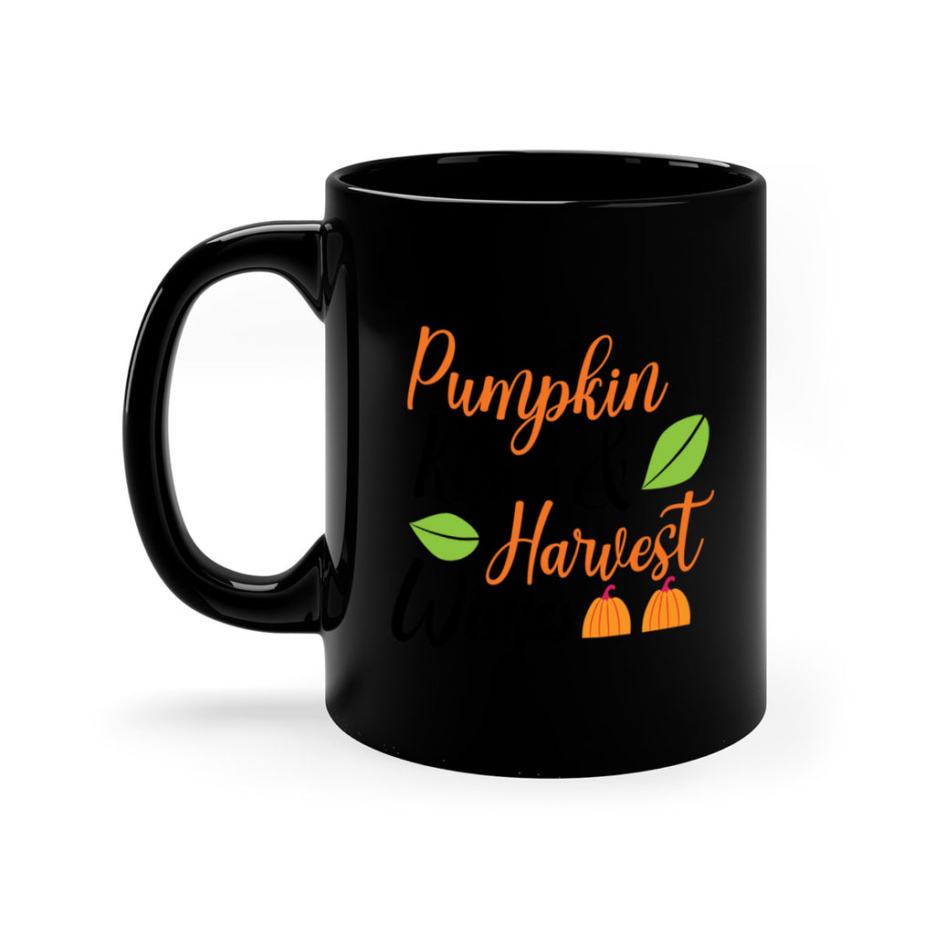Pumpkin Kisses Harvest Wishes 523#- fall-Mug / Coffee Cup