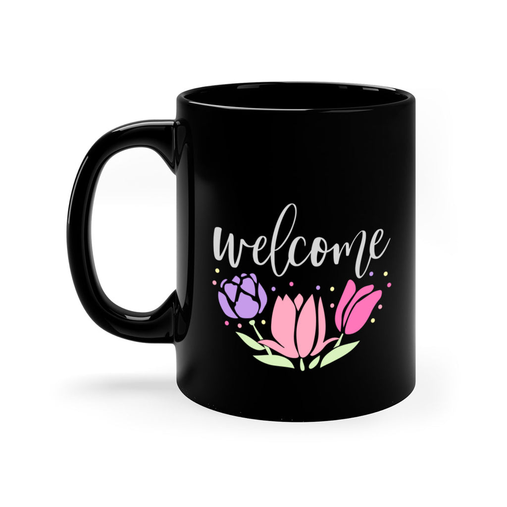 Welcome three flowers587#- spring-Mug / Coffee Cup