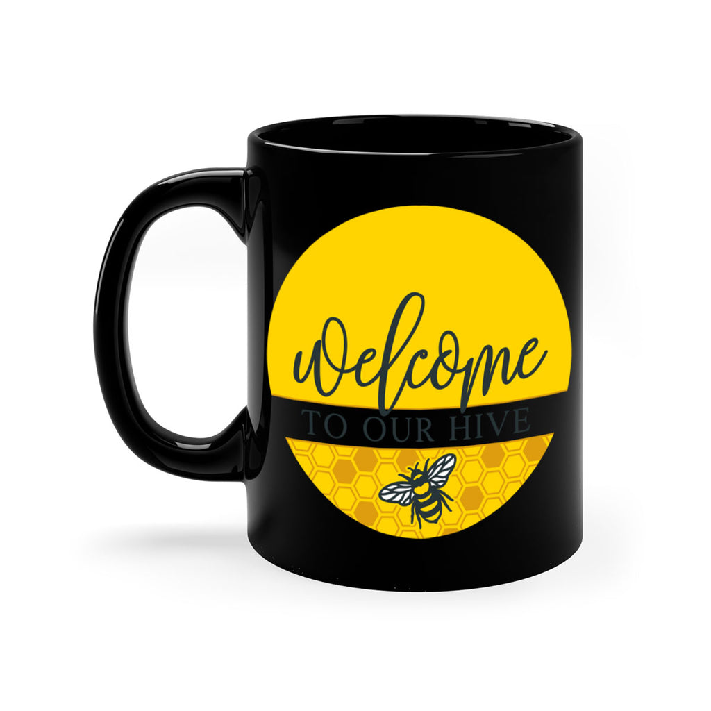 Welcome to our Hive complete yellow590#- spring-Mug / Coffee Cup