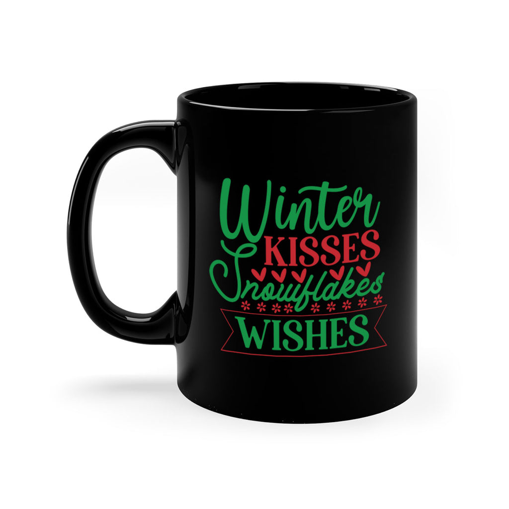 Winter Kisses Snowflakes Wishes 522#- winter-Mug / Coffee Cup