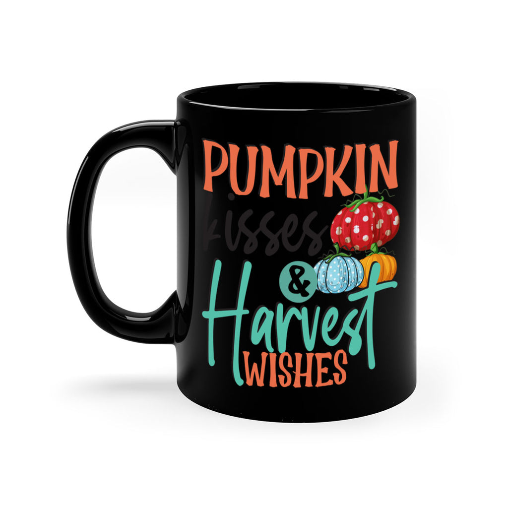 pumpkin kisses harvest wishes 526#- fall-Mug / Coffee Cup
