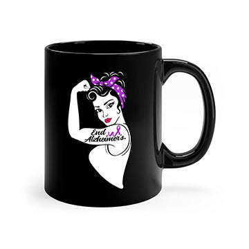 Alzheimer Awareness Strong Purple Ribbon Women Bandana Gift 3#- alzheimers-Mug / Coffee Cup