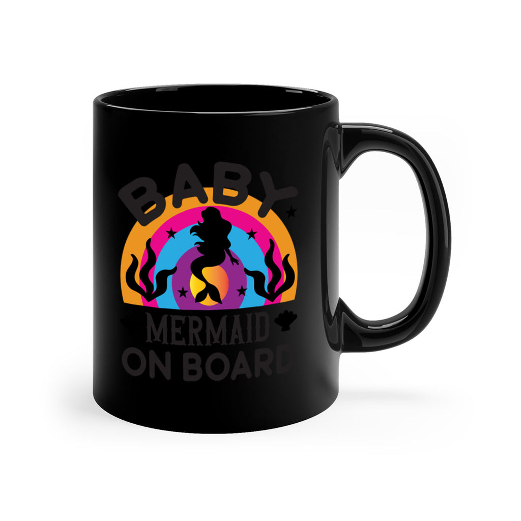 Baby mermaid on board 37#- mermaid-Mug / Coffee Cup