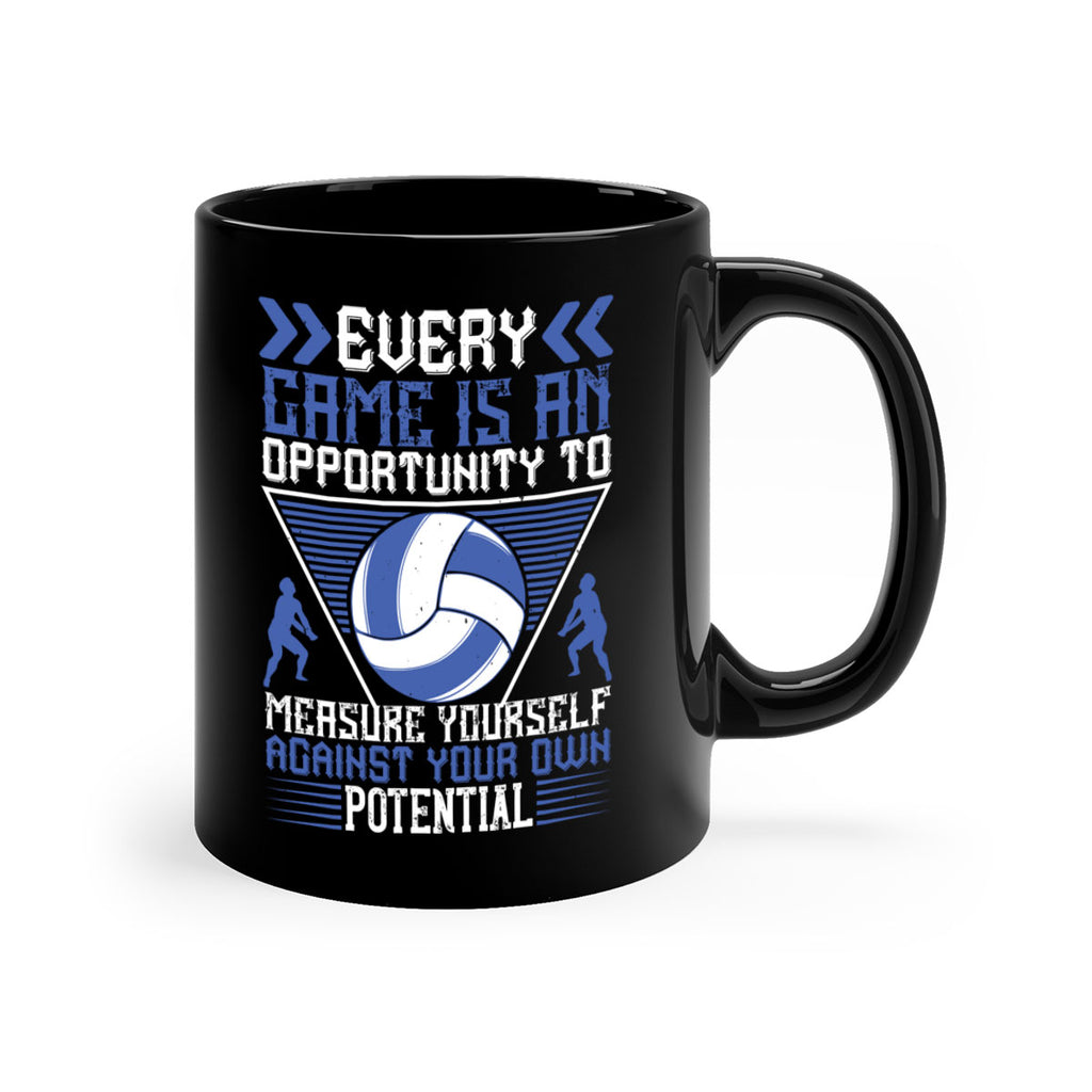 Every game is an opportunity to measure yourself against your own potential Style 1261#- volleyball-Mug / Coffee Cup