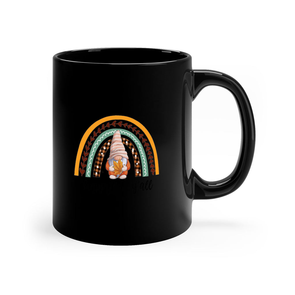 HappyFallYallGnomeRainbow 255#- fall-Mug / Coffee Cup