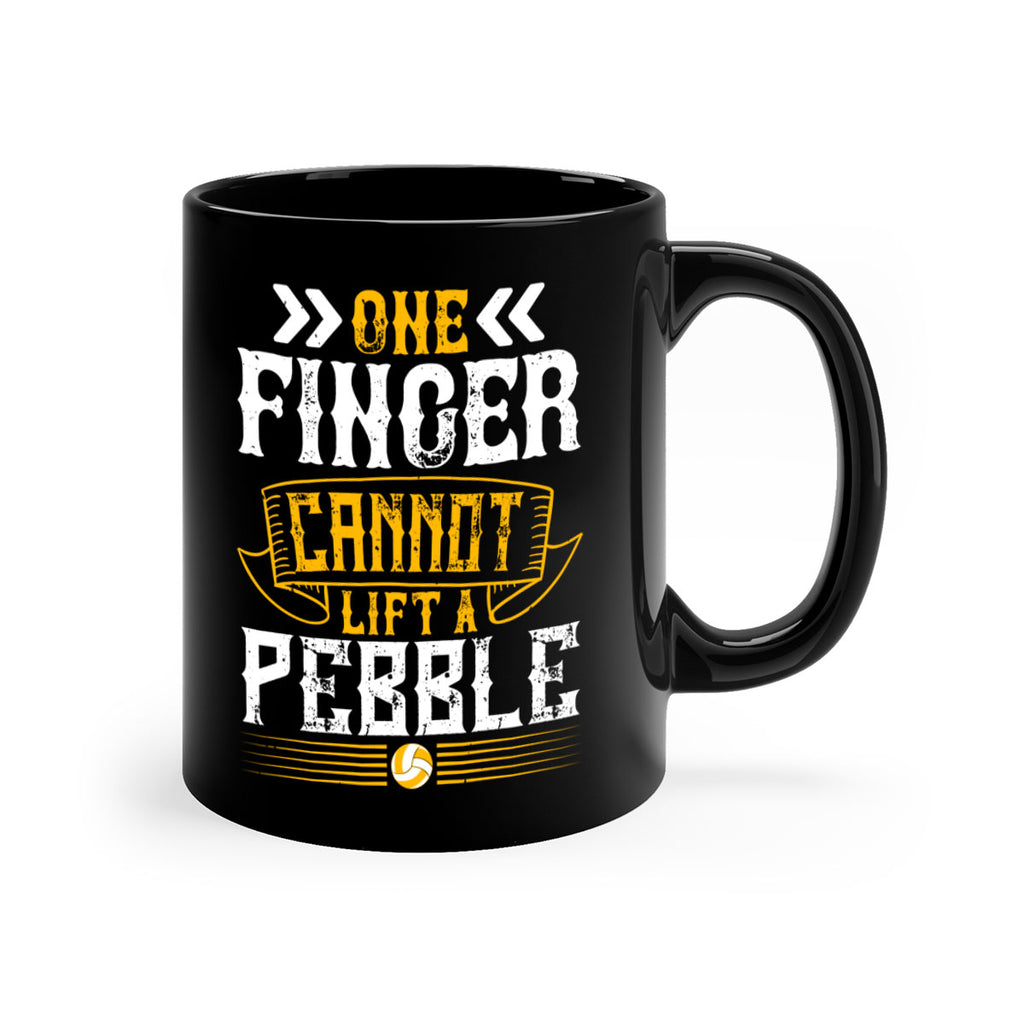 One finger cannot lift a pebble Style 611#- volleyball-Mug / Coffee Cup