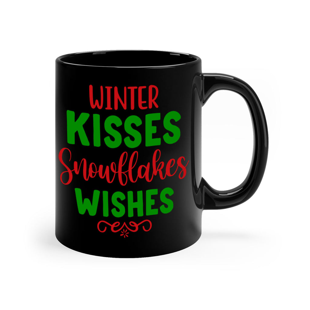 Winter Kisses Snowflakes Wishes 523#- winter-Mug / Coffee Cup