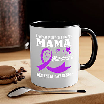 Alzheimers And Dementia I Wear Purple For My Warrior Mama 20#- alzheimers-Mug / Coffee Cup