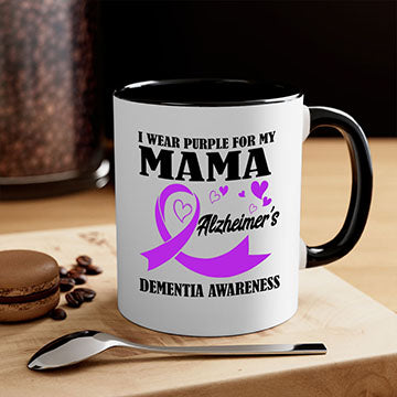 Alzheimers And Dementia I Wear Purple For My Warrior Mama 21#- alzheimers-Mug / Coffee Cup