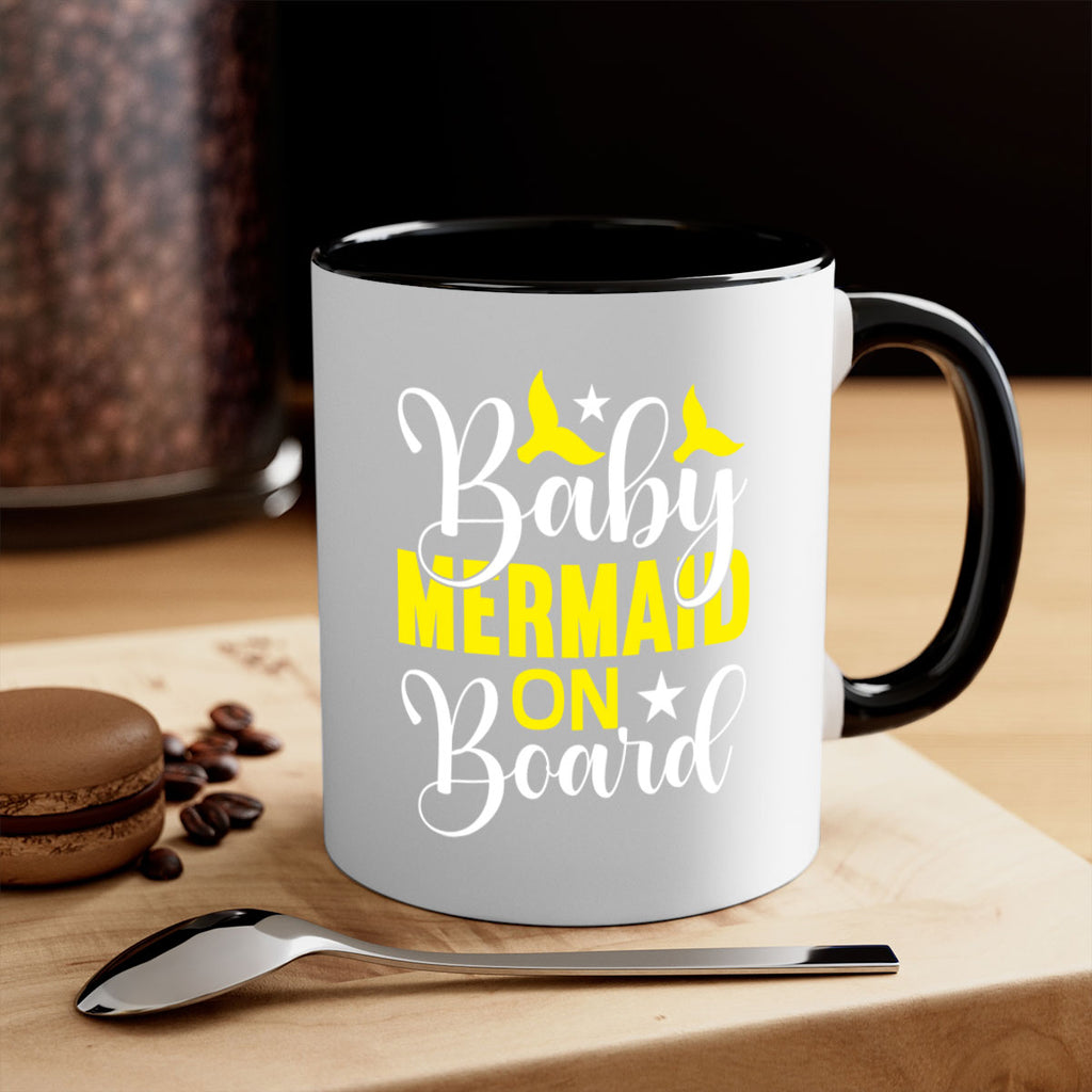 Baby Mermaid on Board 21#- mermaid-Mug / Coffee Cup