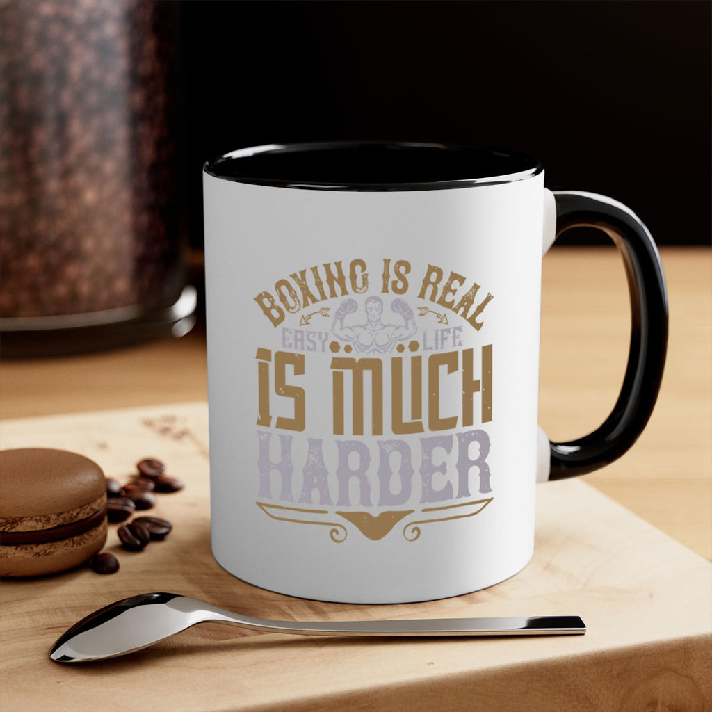 Boxing is real easy Life is much harder 1571#- boxing-Mug / Coffee Cup