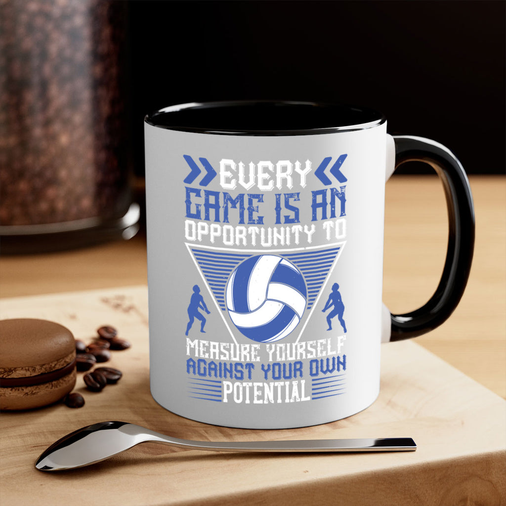 Every game is an opportunity to measure yourself against your own potential Style 1261#- volleyball-Mug / Coffee Cup
