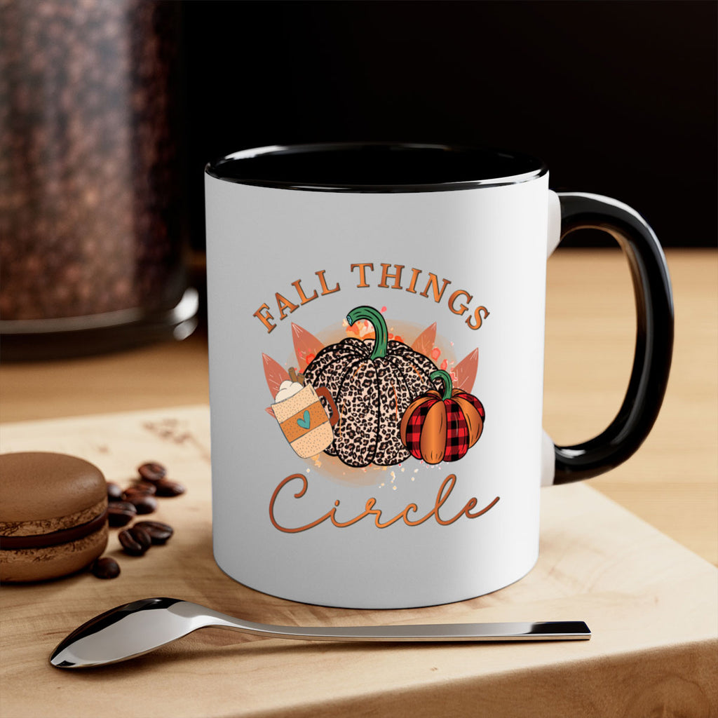 Fall Things Circle 133#- fall-Mug / Coffee Cup