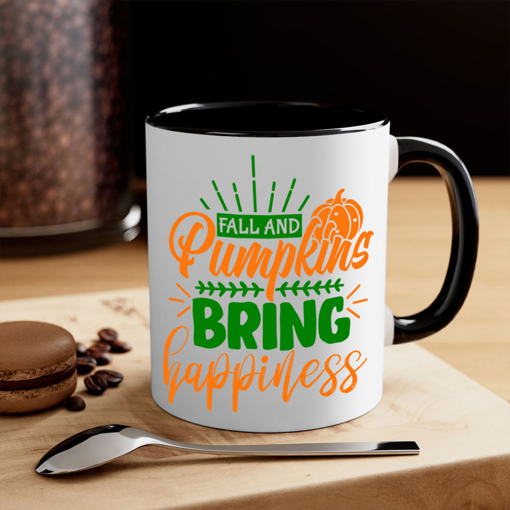 Fall and Pumpkins Bring Happiness 85#- fall-Mug / Coffee Cup