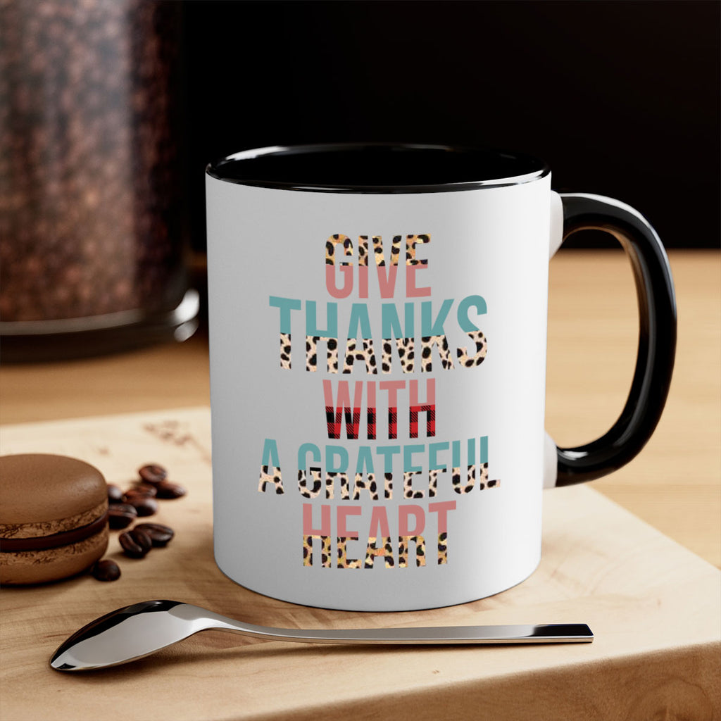 Give thanks with a grateful heart 195#- fall-Mug / Coffee Cup