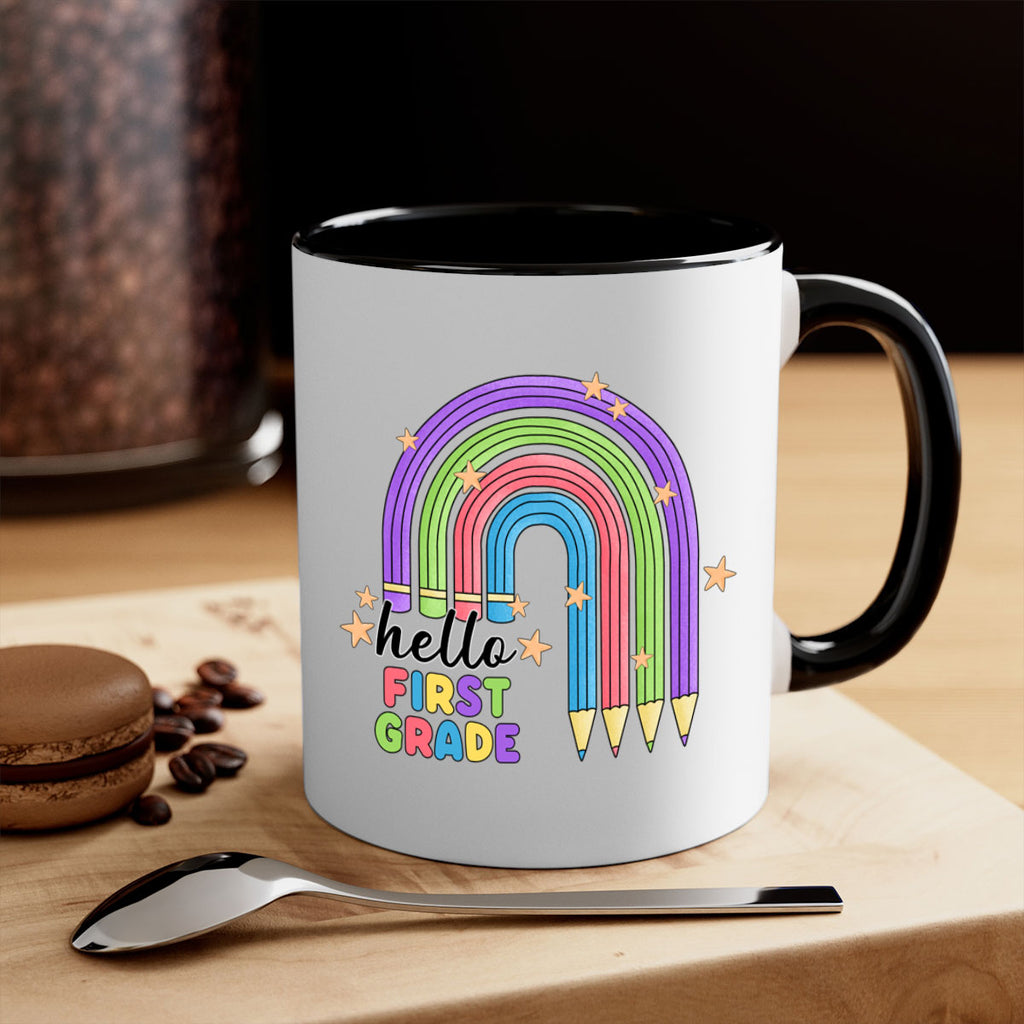 Hello 1st Grade Pencil Rainbow 14#- First Grade-Mug / Coffee Cup