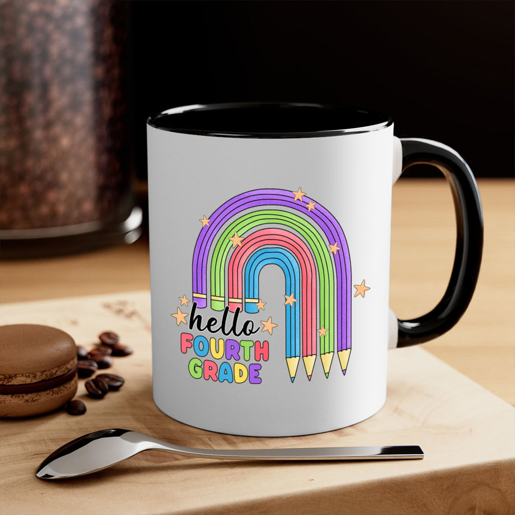 Hello 4th Grade Pencil Rainbow 12#- 4th grade-Mug / Coffee Cup