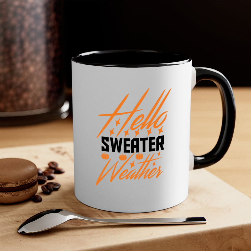 Hello Sweater Weather 295#- fall-Mug / Coffee Cup