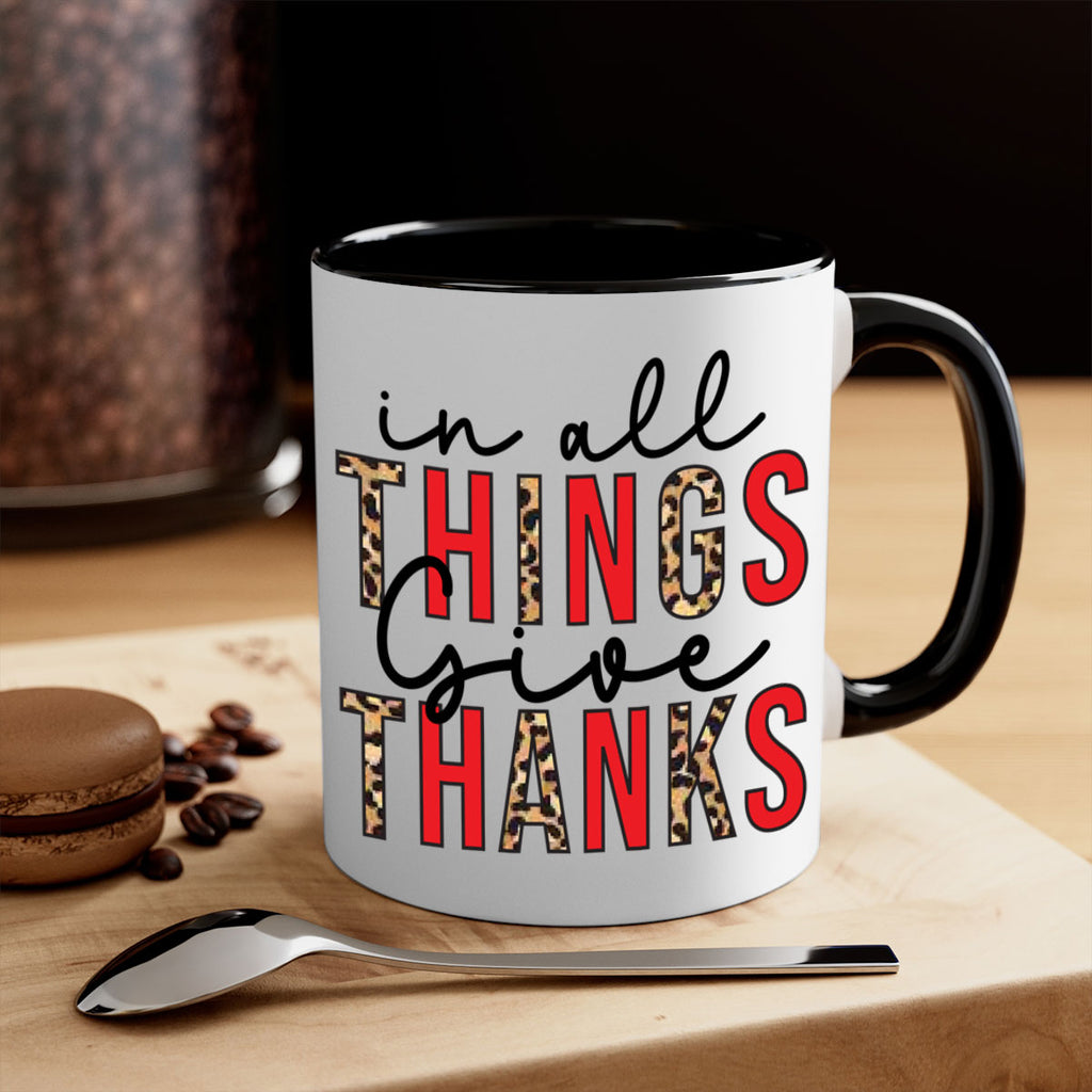 In all things give thanks 352#- fall-Mug / Coffee Cup