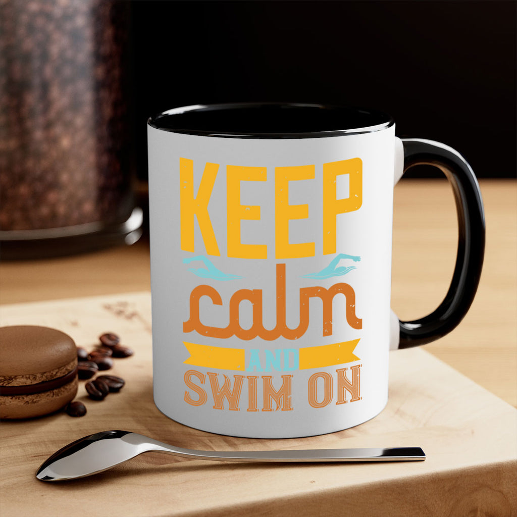 KEEP CALM AND SWIM ON 959#- swimming-Mug / Coffee Cup