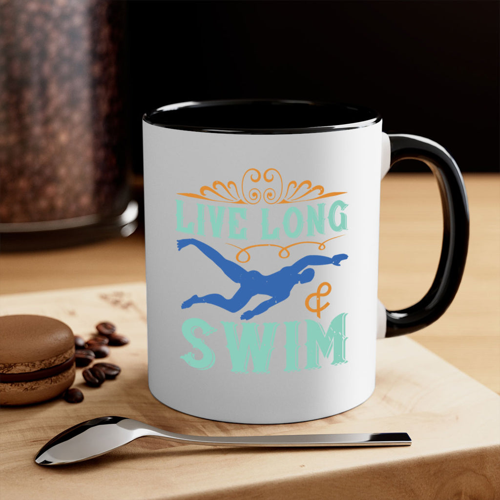 Live long swim 835#- swimming-Mug / Coffee Cup