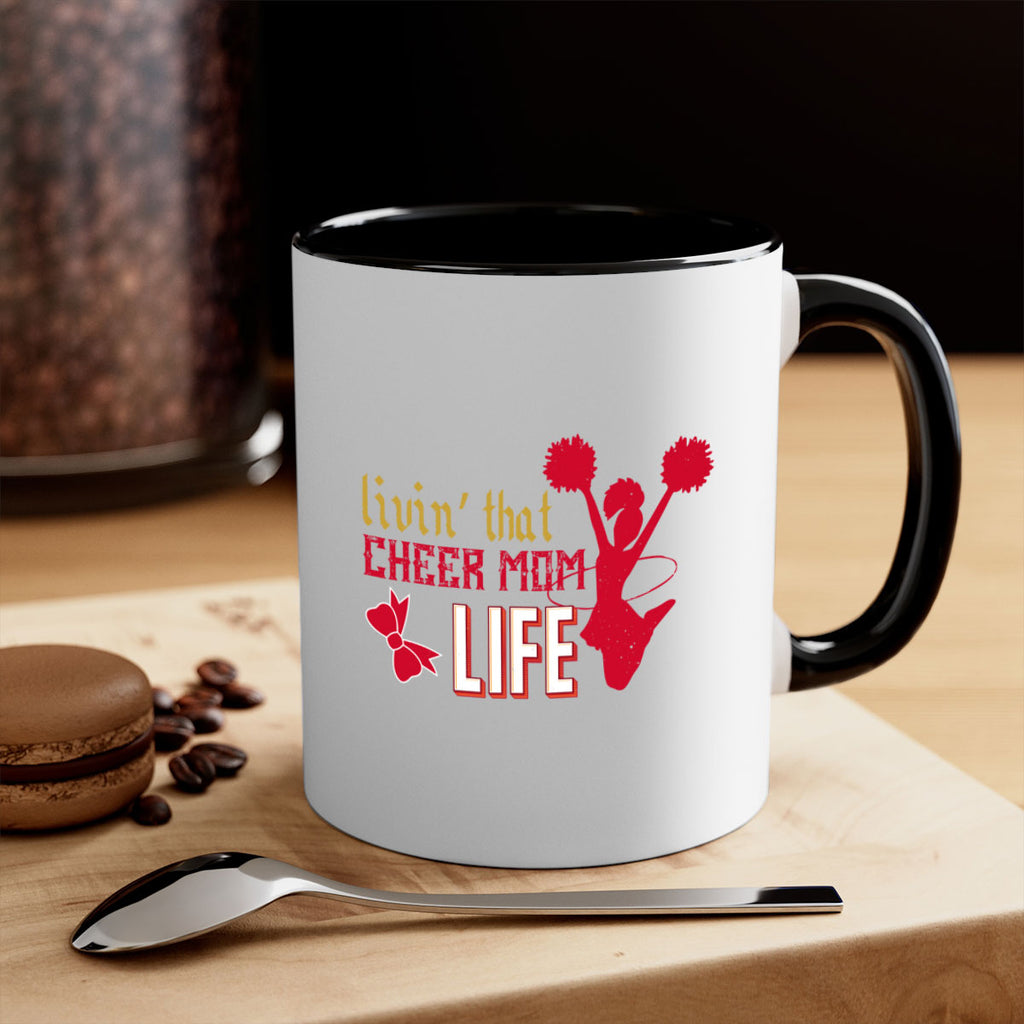 Livin that cheer mom life 787#- football-Mug / Coffee Cup