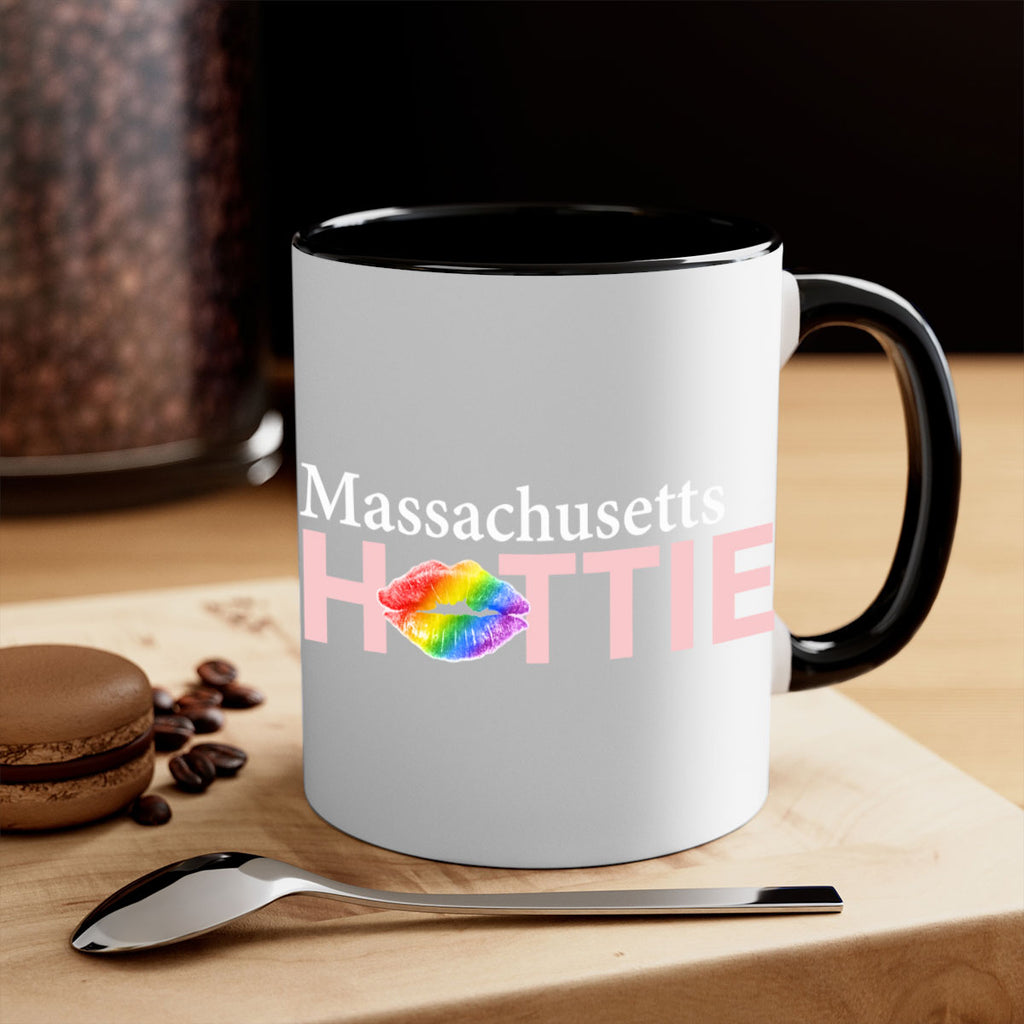 Massachusetts Hottie with rainbow lips 72#- Hottie Collection-Mug / Coffee Cup