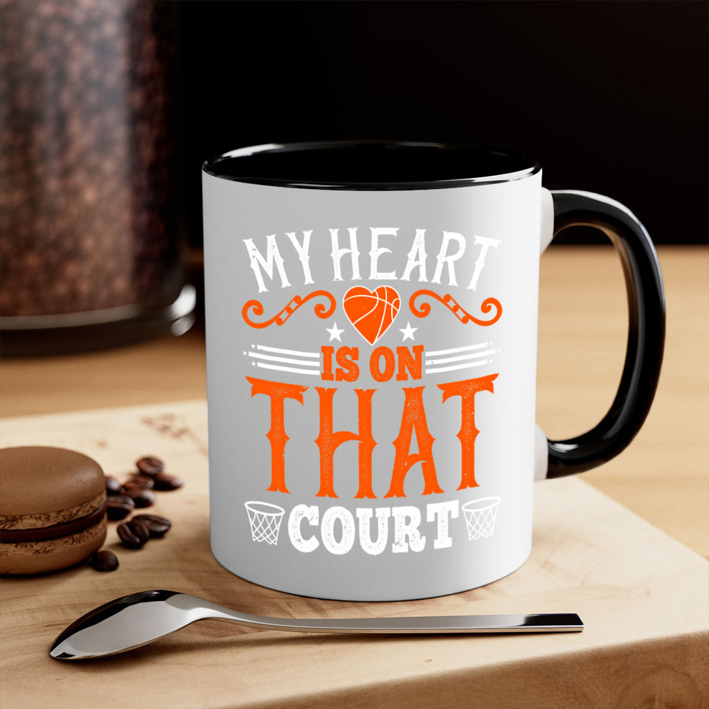 My heart is on that court 1826#- basketball-Mug / Coffee Cup