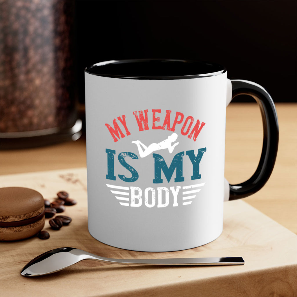 My weapon is my body 626#- swimming-Mug / Coffee Cup