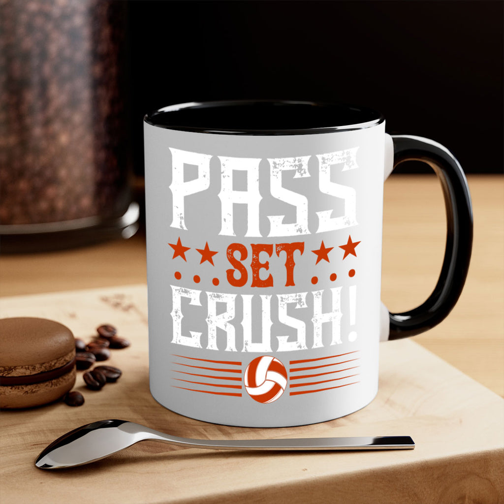 Pass…Set…CRUSH Style 588#- volleyball-Mug / Coffee Cup