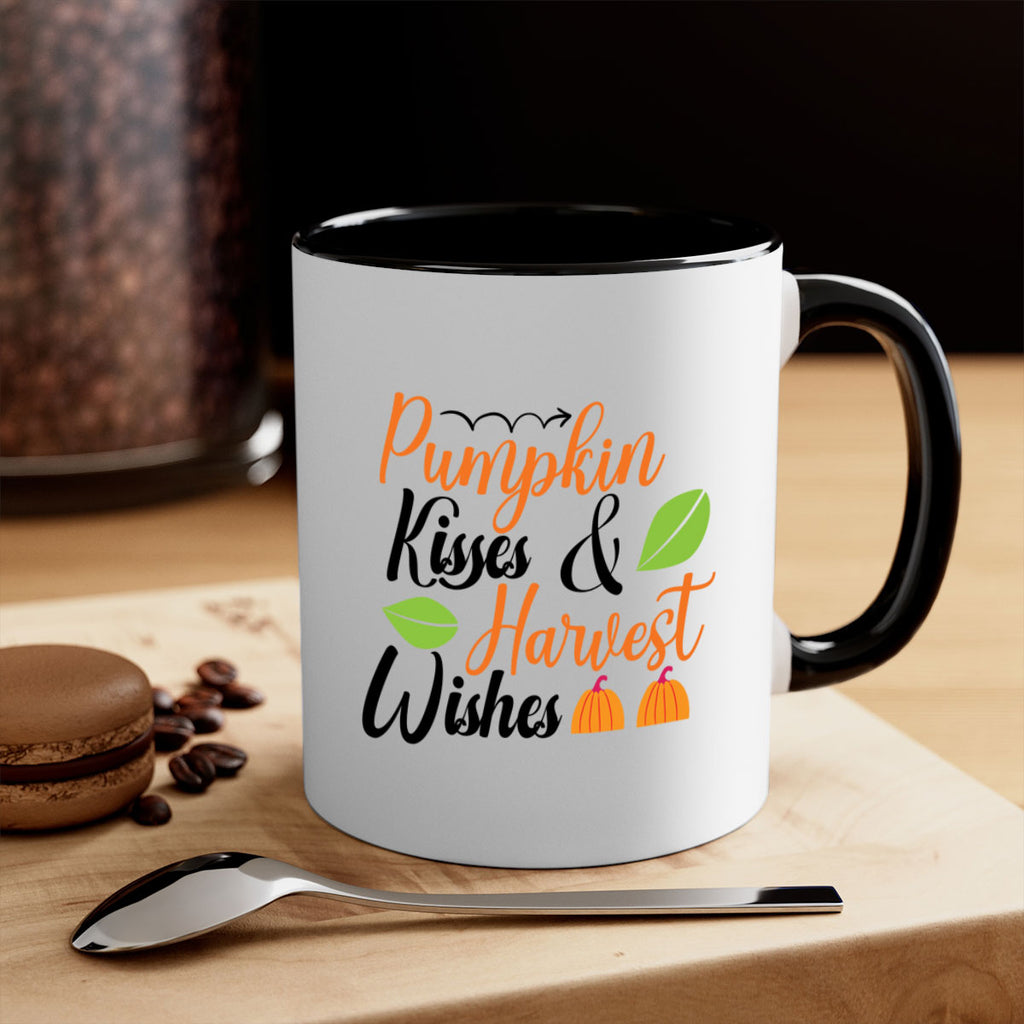 Pumpkin Kisses Harvest Wishes 523#- fall-Mug / Coffee Cup