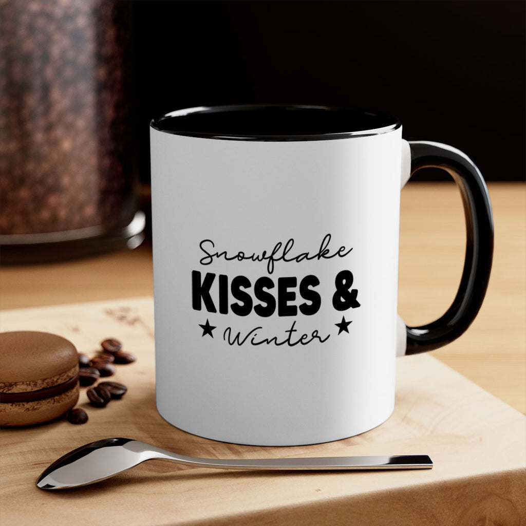 Snowflake Kisses Winter374#- winter-Mug / Coffee Cup