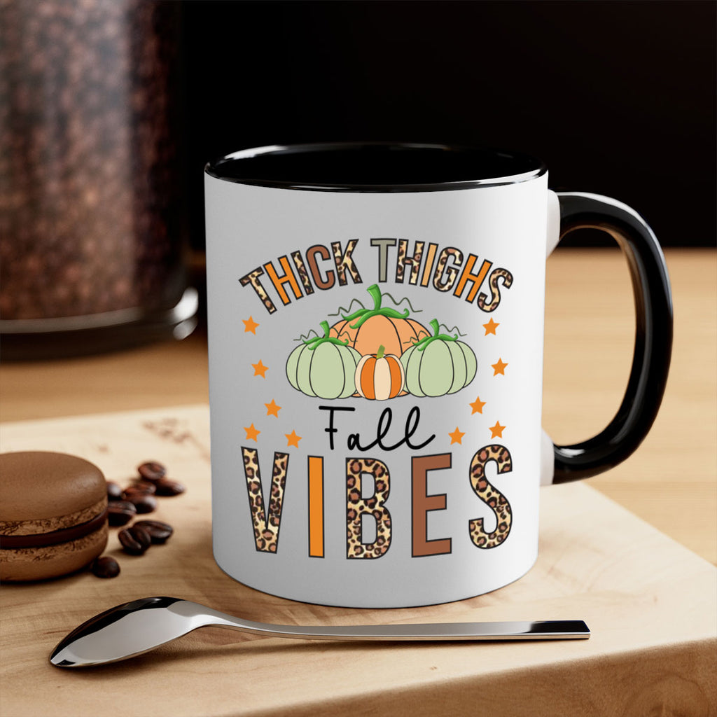 Thick Thighs Fall vibes 614#- fall-Mug / Coffee Cup