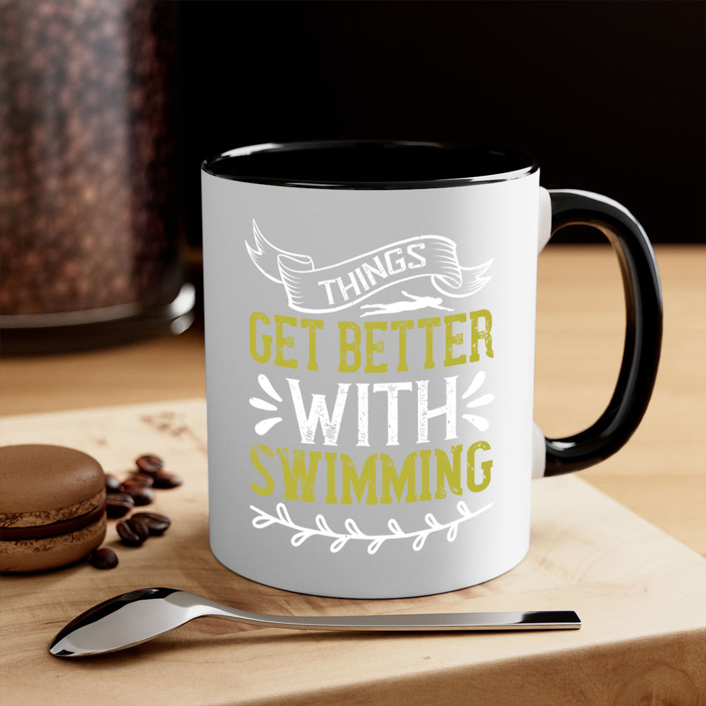 Things get better with swimming 144#- swimming-Mug / Coffee Cup