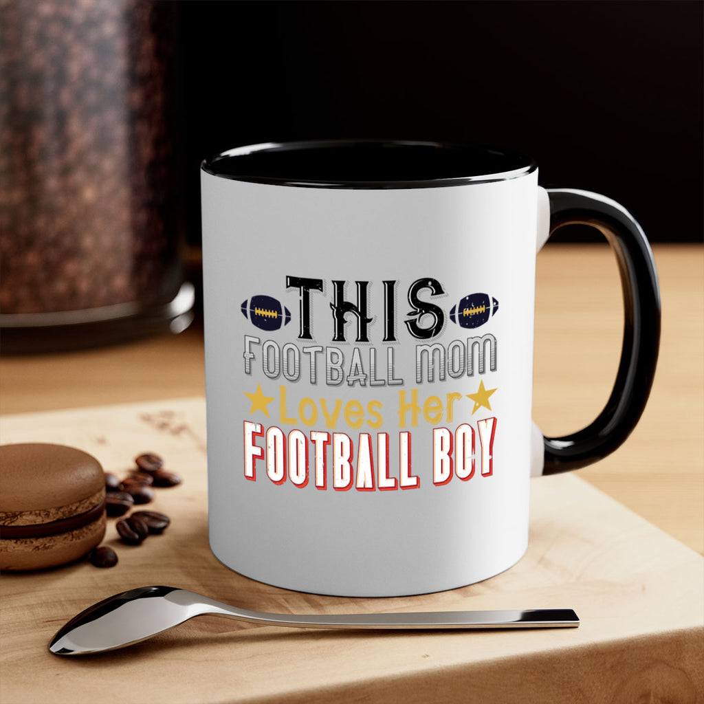 This football mom loves her footboll boy 142#- football-Mug / Coffee Cup