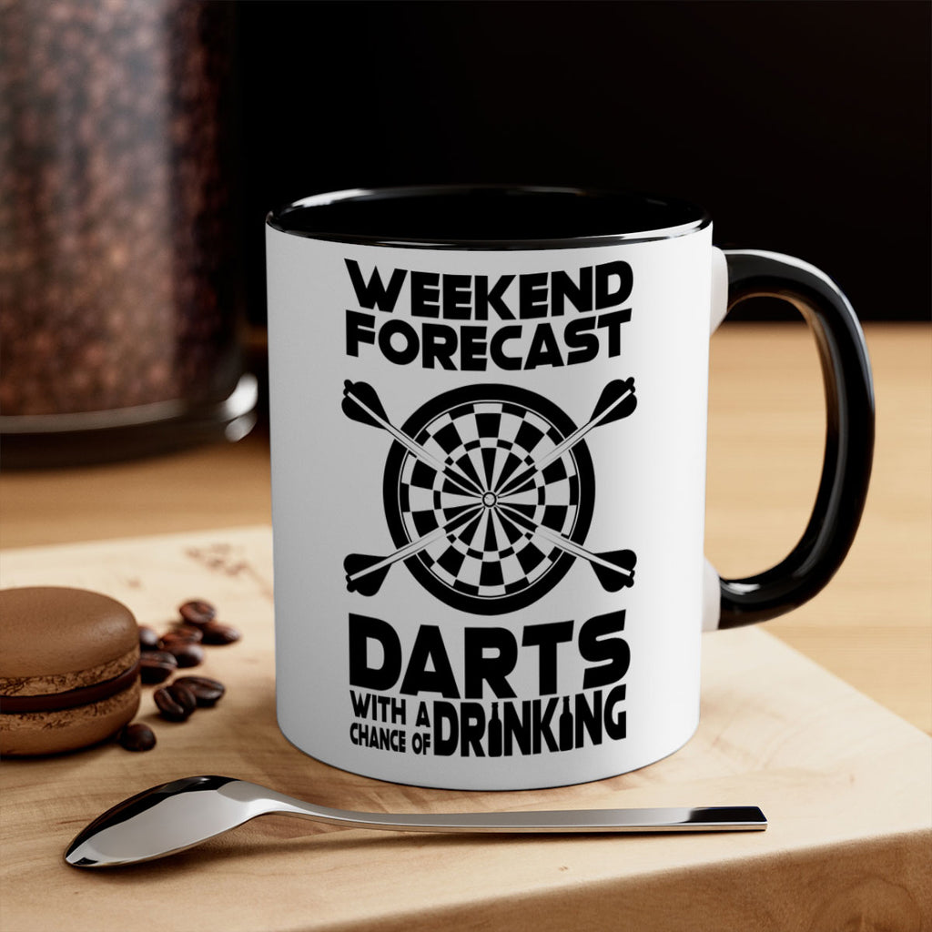 Weekend forecast Darts with a chance of drinking 110#- darts-Mug / Coffee Cup