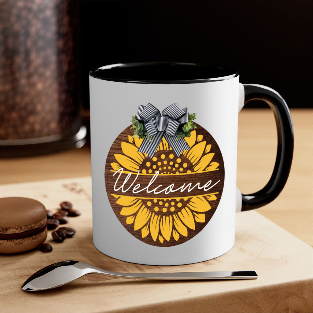 Welcome Sunflower Mockup584#- spring-Mug / Coffee Cup