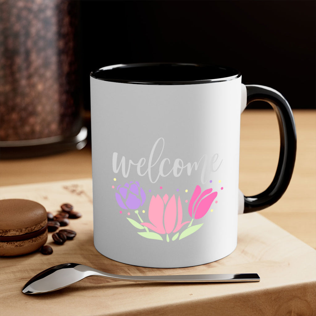 Welcome three flowers587#- spring-Mug / Coffee Cup